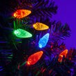 C6 Strawberry Multi Color LED Christmas Lights on Green Wire
