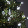 G12 Razzberry Cool White LED Christmas Lights on Green Wire