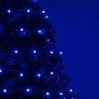 G12 Razzberry Blue LED Christmas Lights on Green Wire
