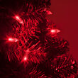 50 T5 Red LED Christmas Tree Lights Green Wire, 6" Spacing