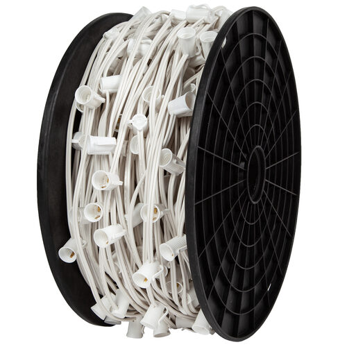 C7 Light Spool, 500' Length, 15" Spacing, 10 Amp SPT2W White Wire, Commercial Grade