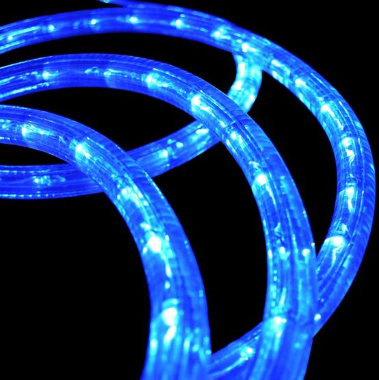 Blue LED Rope Light, 150 ft, 3/8