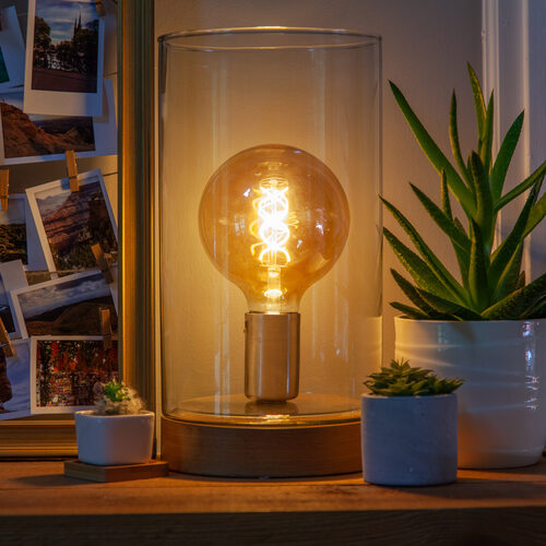 G125 Antiqued Glass Warm White FlexFilament Globe Light LED Edison Bulbs 