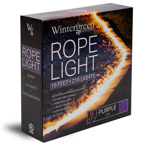 Purple LED Rope Light, 18 ft