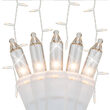 150 Clear Twinkle Mini Icicle Lights on White Wire