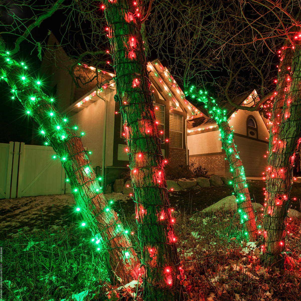 red led outdoor christmas lights