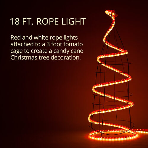 Warm White LED Rope Light, 18 ft