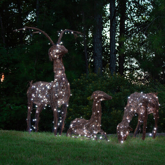 Outdoor Christmas Decorations Grapevine Standing Reindeer, 200 Cool