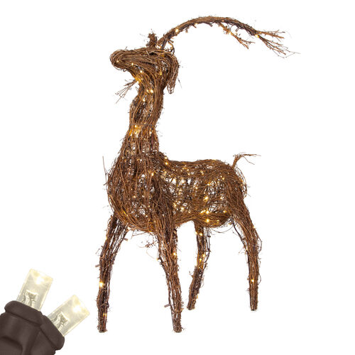 Outdoor Christmas Decorations Grapevine Standing Reindeer 200
