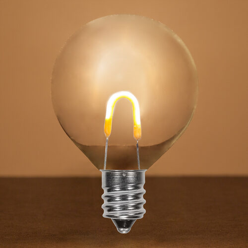 G50 Shatterproof Warm White FlexFilament TM Globe Light LED Edison Bulbs, E12 Base