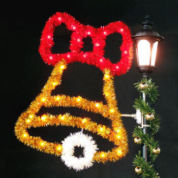 4' Bell with Bow, Garland