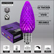 C9 Purple OptiCore Commercial LED Halloween Lights, 25 Lights, 25'