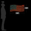 18" Rope Light Patriotic Flag 