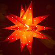 17" Red Aurora Superstar TM Moravian Star Light, Fold-Flat, LED Lights, Outdoor Rated
