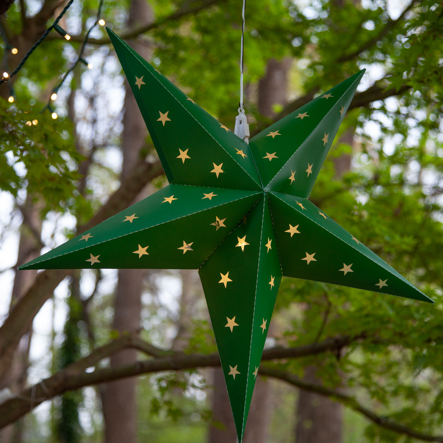 Green Aurora Superstar<sup>TM</sup> 5 Point Star Light, Fold-Flat