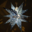 24" Blue Aurora Superstar TM Moravian Star Light, Fold-Flat, LED Lights, Outdoor Rated