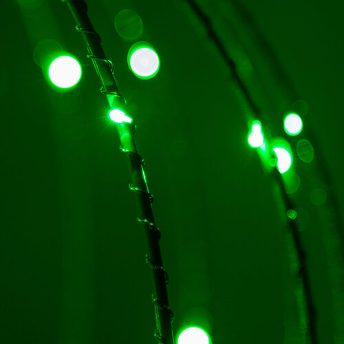 8" Green LED Fairy Light Ball, Fold Flat Green Frame