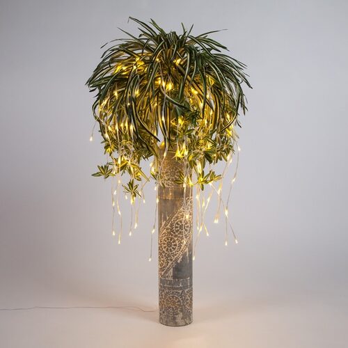 36" White Lighted Willow Falling Branches, Warm White LED