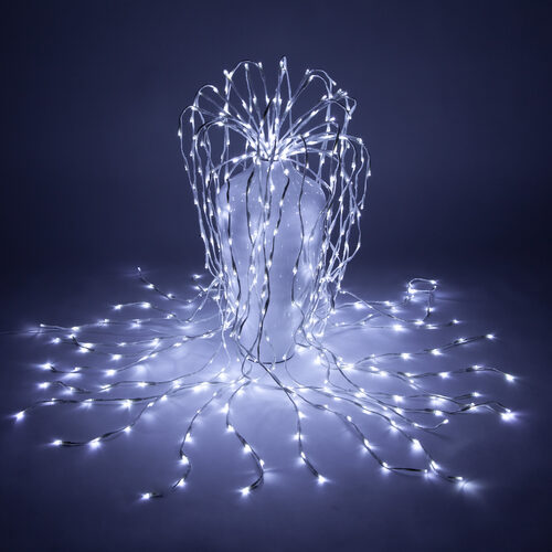 36" White Lighted Willow Falling Branches, Cool White LED