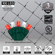 4' x 6' Red, Cool White 5mm LED Christmas Net Lights, 100 Lights on Green Wire