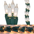 9' Garland Lights, 300 Clear Lamps, Green Wire