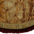 Gold Tree Skirt with Burgundy Trim