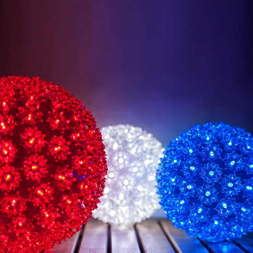 6" Red LED Starlight Sphere, 70 Lights