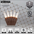 2' x 8' Clear Mini Christmas Trunk Wrap Lights, 100 Lights on Brown Wire
