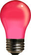 A15 Pink Opaque Bulbs, E26 - Medium Base