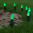 C7 Green OptiCore Christmas LED Pathway Lights, 25 Lights, 4.5 Inch Stakes, 25'