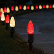 C9 Red / Warm White OptiCore Christmas LED Pathway Lights, 50 Lights, 4.5 Inch Stakes, 50'