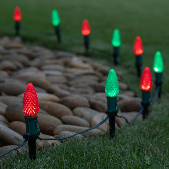 Christmas Pathway Lights - C9 Green / Red Opticore Christmas LED ...