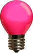 S11 Pink Opaque Bulbs, E17 - Intermediate Base