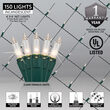 4' x 6' Clear Twinkle Mini Christmas Net Lights, 150 Lights on Green Wire