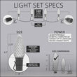 C9 Red / Warm White OptiCore Commercial LED Christmas Lights, 100 Lights, 100'