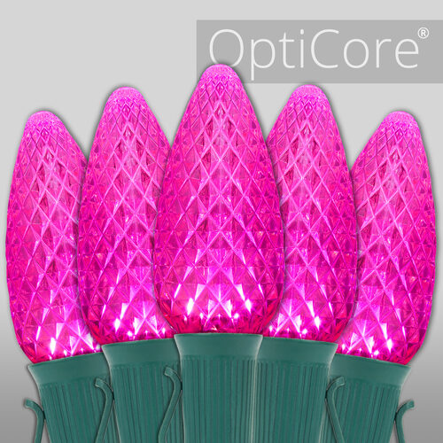 Christmas Lights C9 Pink Opticore Commercial LED Christmas Lights