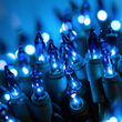 35 Blue Craft Lights, Green Wire, 4" Spacing