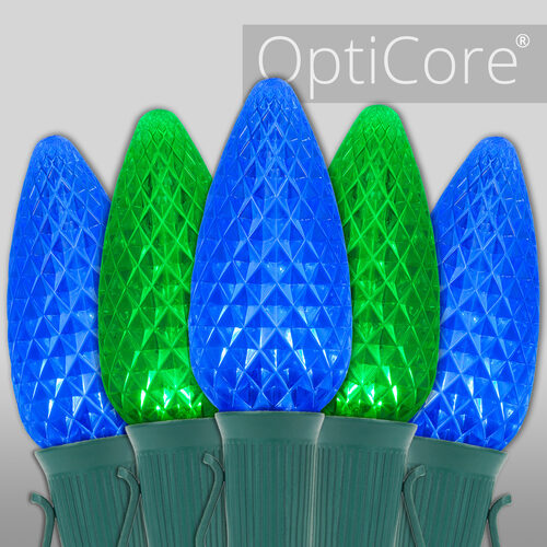 Christmas Lights C9 Green / Blue Opticore Commercial LED Christmas Lights Wintergreen