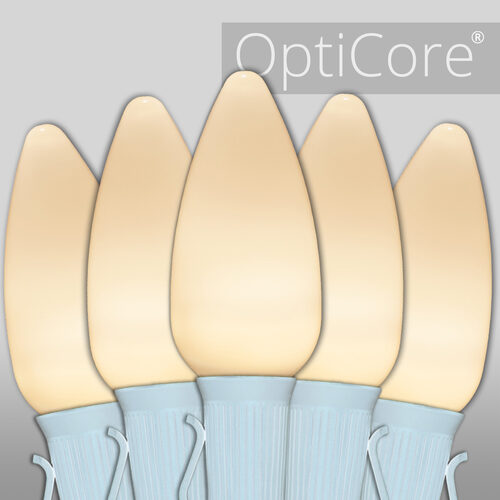 Christmas Lights C9 Warm White Smooth Opticore Commercial LED