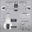 C9 Warm White Smooth OptiCore Commercial LED Christmas Lights, 25 Lights, 25'