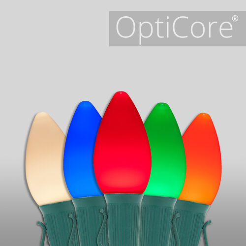 Christmas Lights C7 Multicolor Smooth Opticore Commercial LED