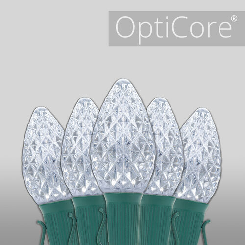 Christmas Lights C7 Cool White Opticore Commercial LED Christmas