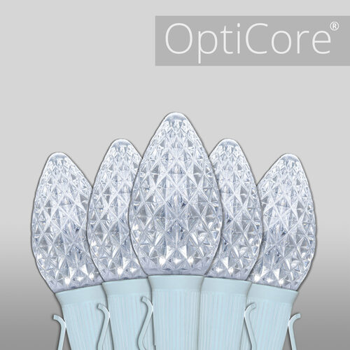 Christmas Lights C7 Cool White Opticore Commercial LED Christmas