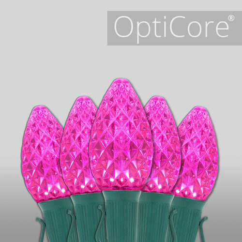 Christmas Lights C7 Pink Opticore Commercial LED Christmas Lights