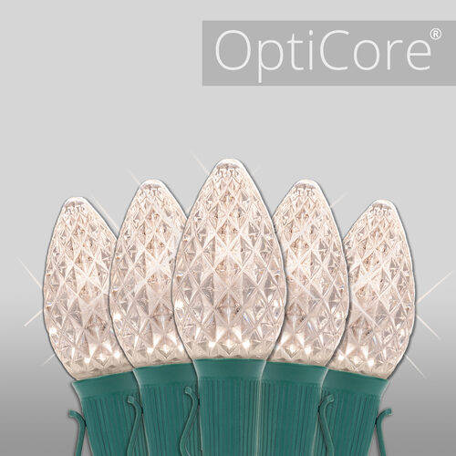 Christmas Lights C7 Warm White Opticore Twinkle Commercial LED