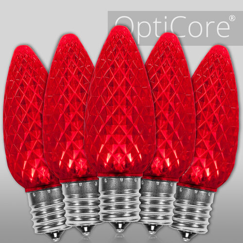 C9 Red OptiCore LED Bulbs