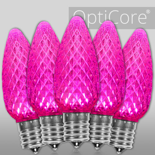 C9 120V Pink LED Replacement Bulbs Wintergreen Corporation