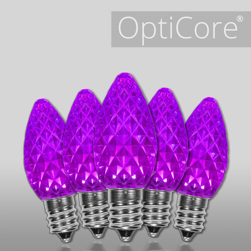 C7 Purple OptiCore LED Bulbs