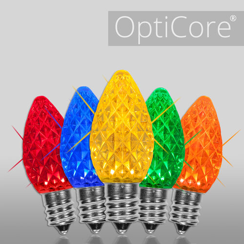 C7 Twinkle Multicolor OptiCore LED Bulbs