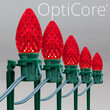 C7 Red OptiCore Christmas LED Pathway Lights, 100 Lights, 7.5 Inch Stakes